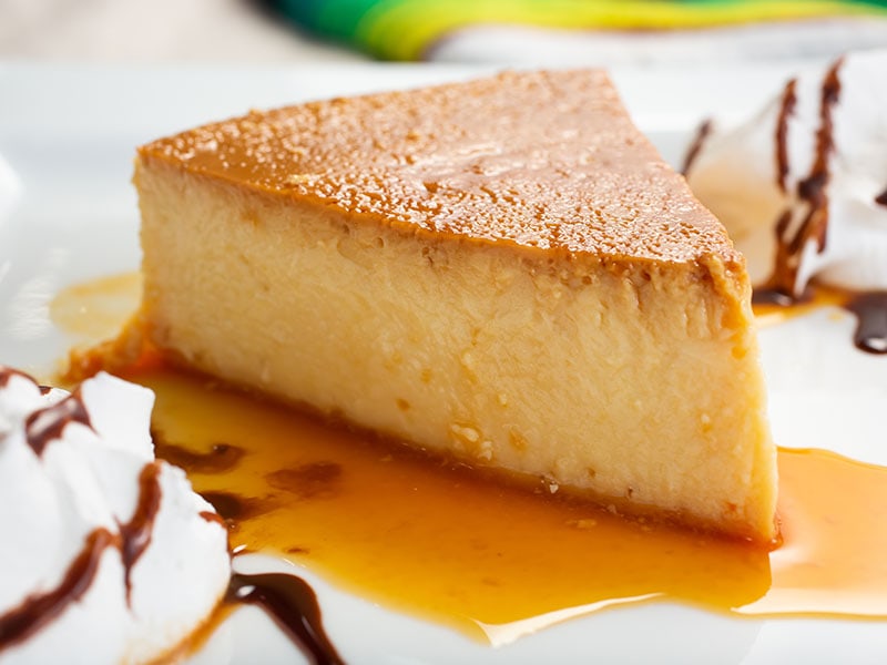 Flan on Plate