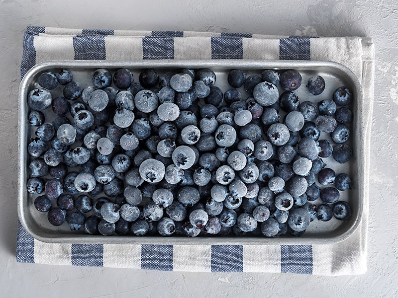 Frozen Blueberries Metal Tray