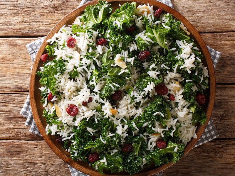 Garlic Basmati Rice Kale