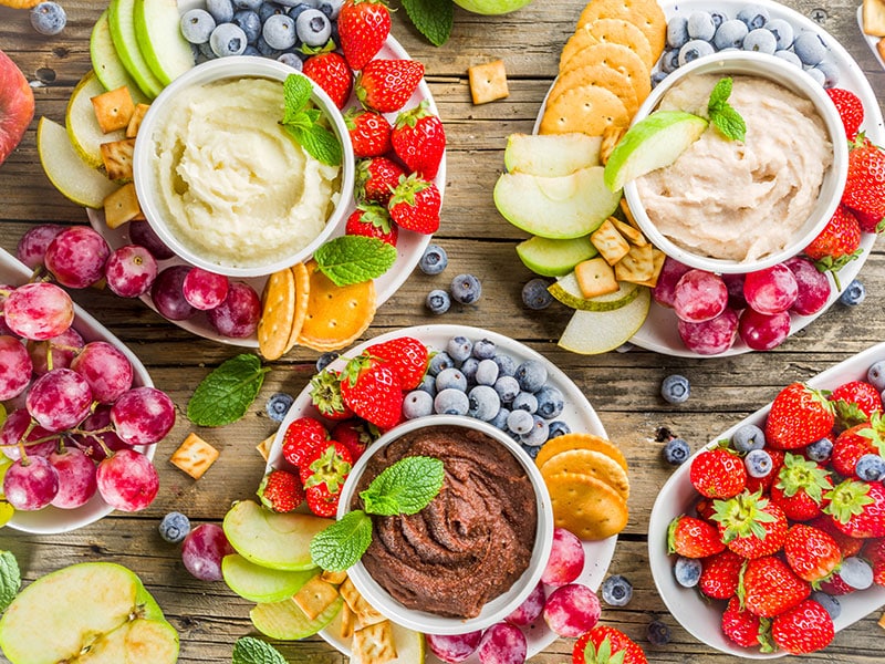 Hummus and Fruits