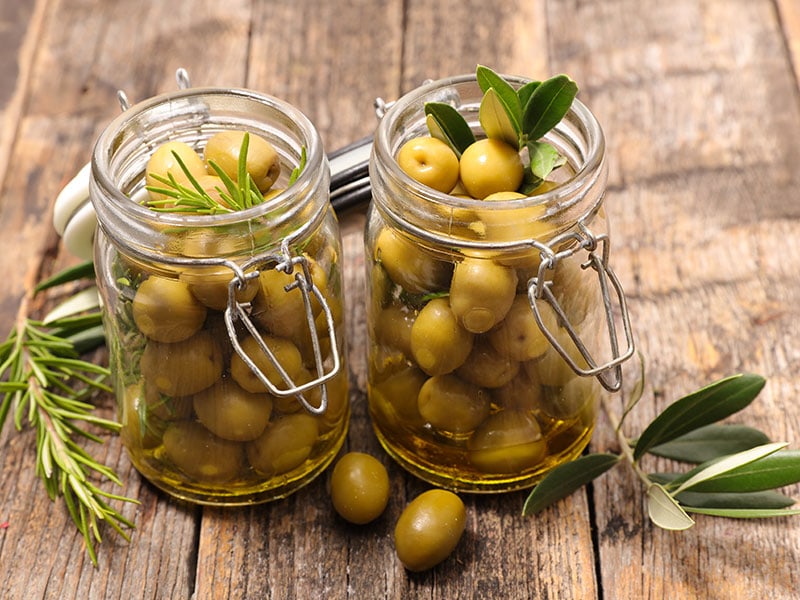 Olives Stored in Jars