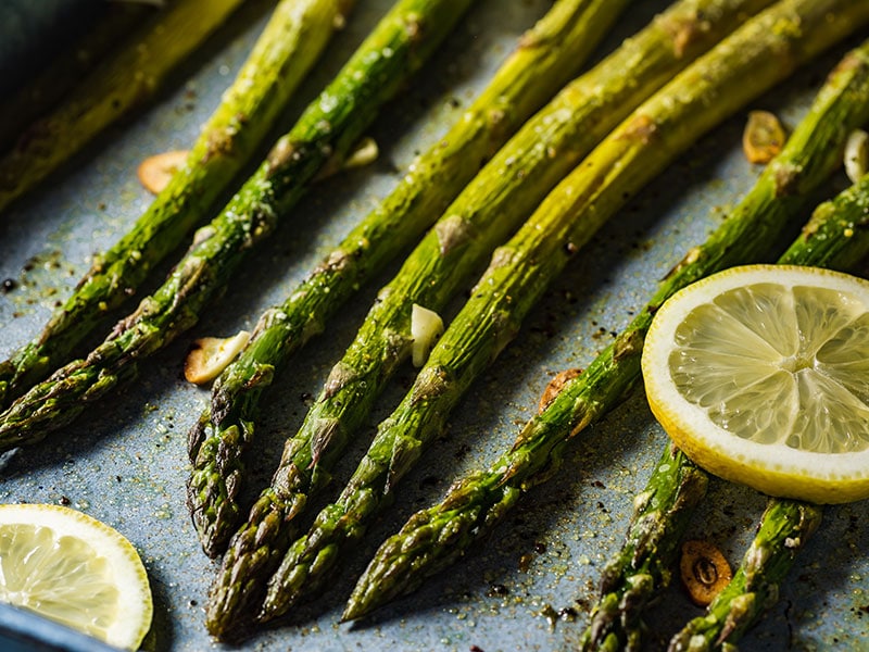 Roasted Green Asparagus Lemon