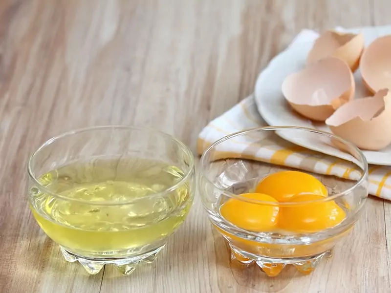 Separated Egg White Yolks