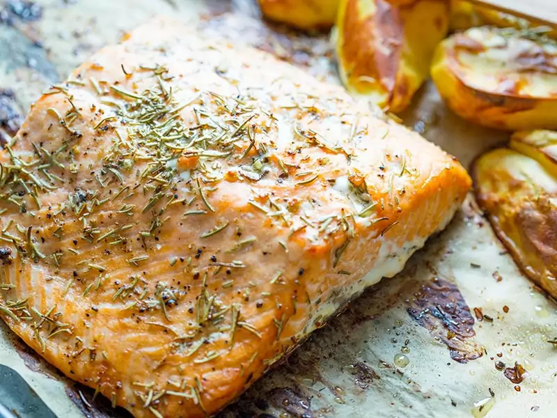 Baked Salmon Fillet Herbs