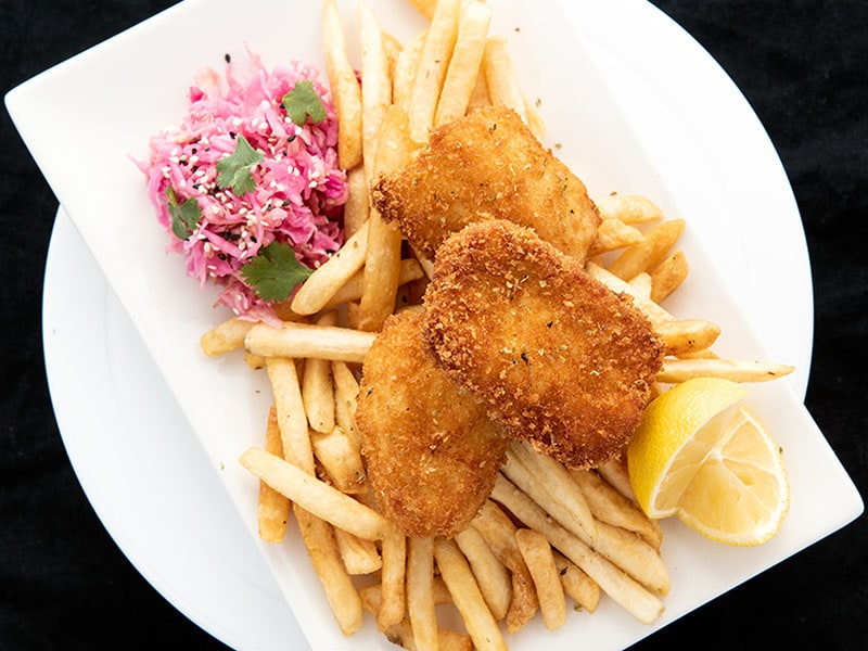 Breaded Halibut Fish Chips