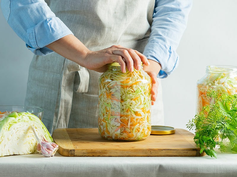 Fermented Cabbage Jar 