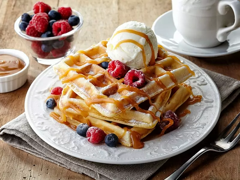 Plate Belgian Waffles