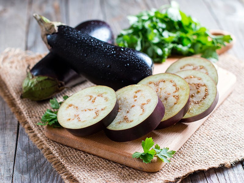 Sliced Eggplant