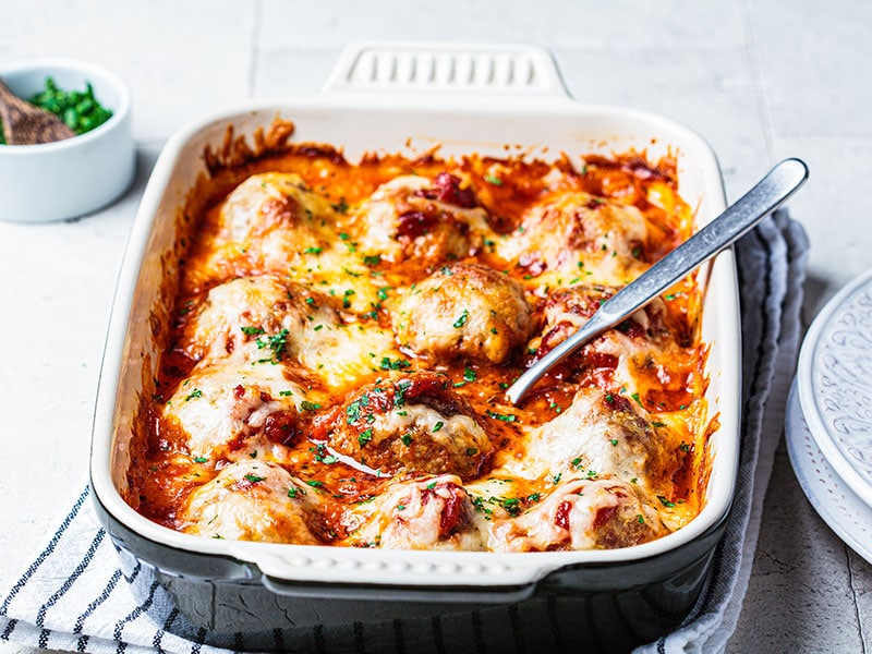 Baked Cheesy Meatballs