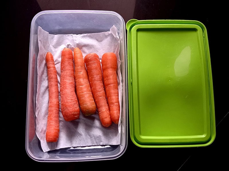 Carrots in The Containers