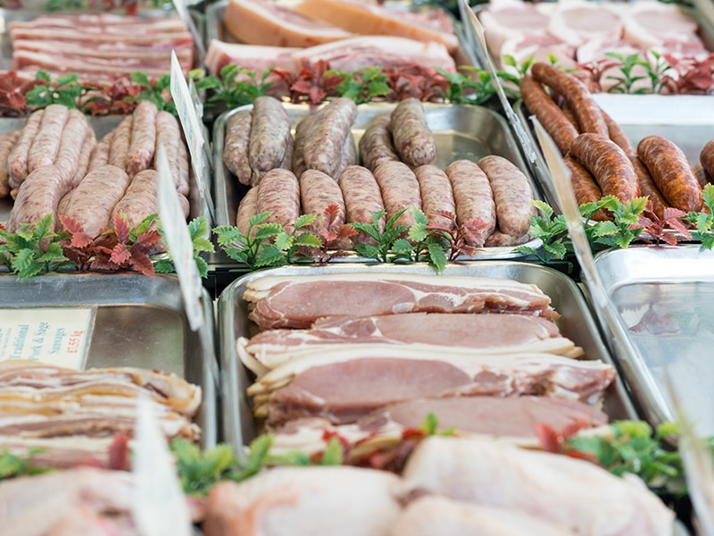 Deli Meat on Deli Counter