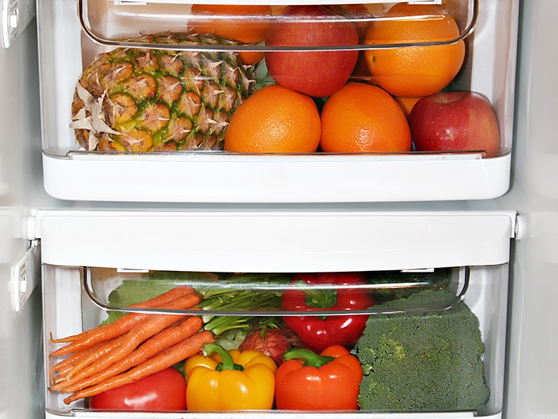 Fresh Fruit Vegetables Fridge