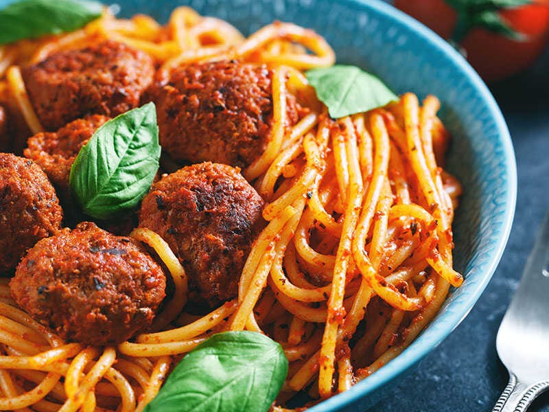 Pasta Tomato Sauce Meatballs