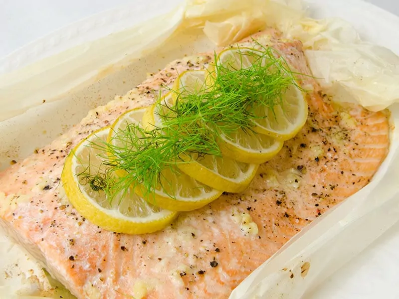 Salmon En Papillote Lemon