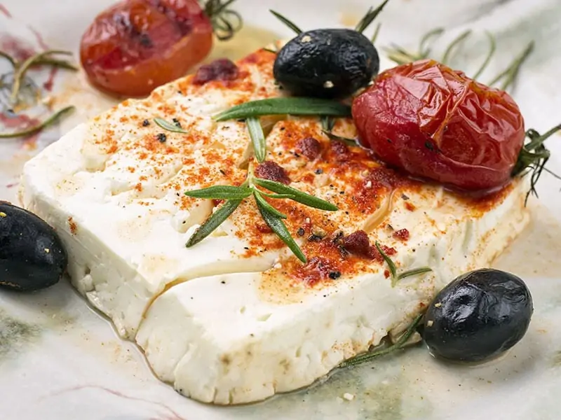 Slice Baked Feta Cheese