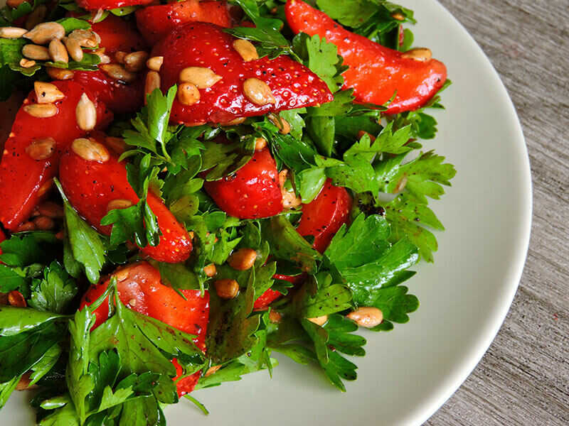 Strawberry Parsley Salad