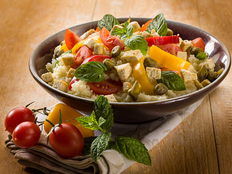 Tofu Capsicum Tomatoes Mint