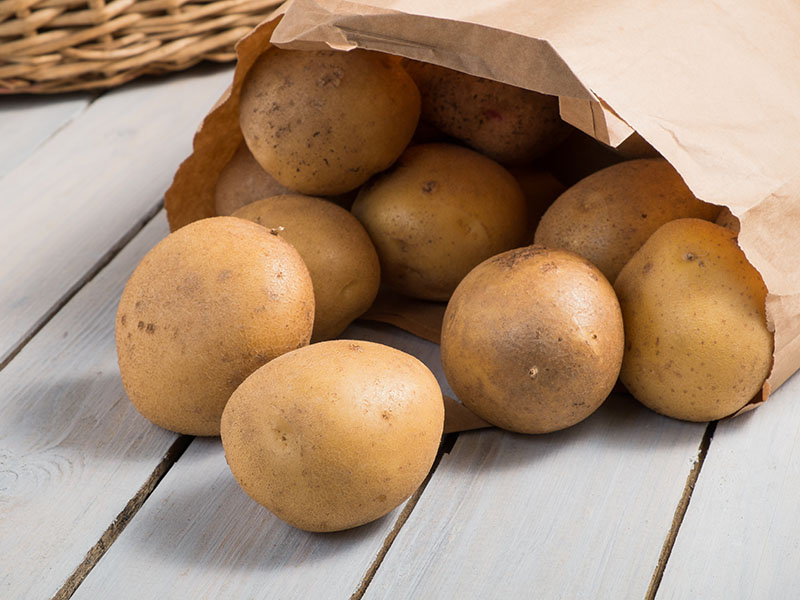 Washed Whole Potatoes Brown
