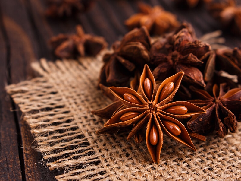 Anise Stars on Dark Rustic