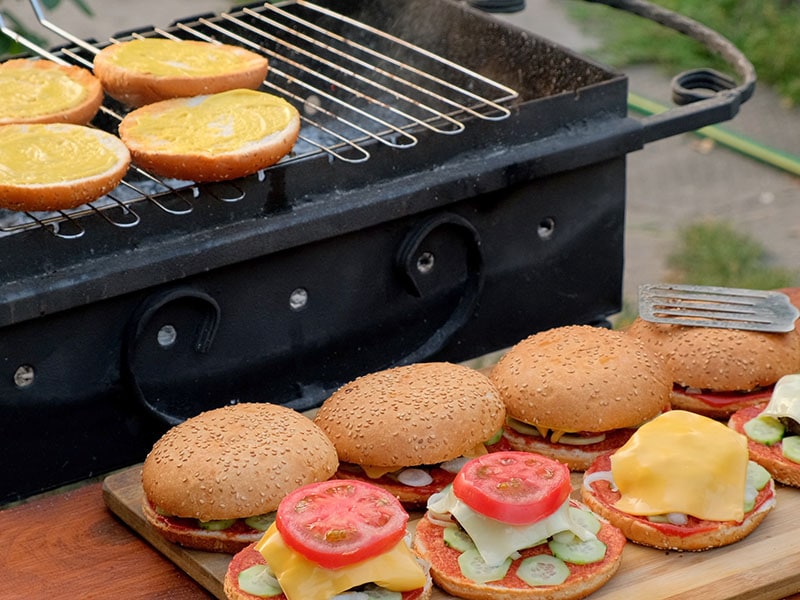 Barbecue Grilled Meat Hamburgers