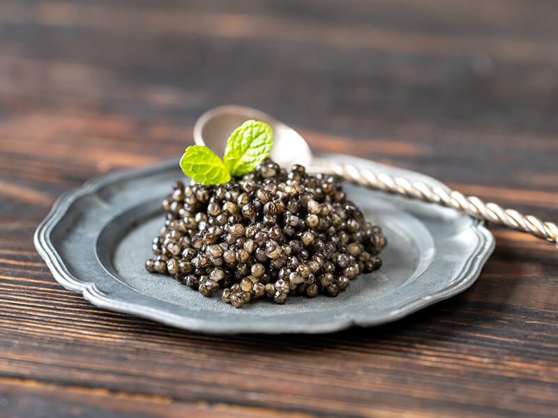 Black Caviar on Plate