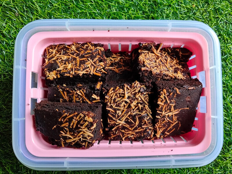 Brownie Cake in Container