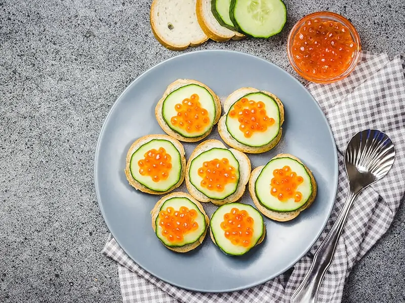 Caviar with Cucumber