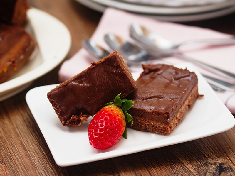 Chocolate Fudge with a Strawberry