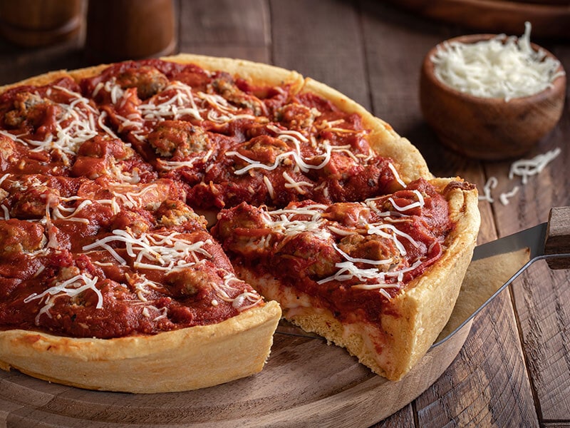 Deep Dish Sausage Pizza