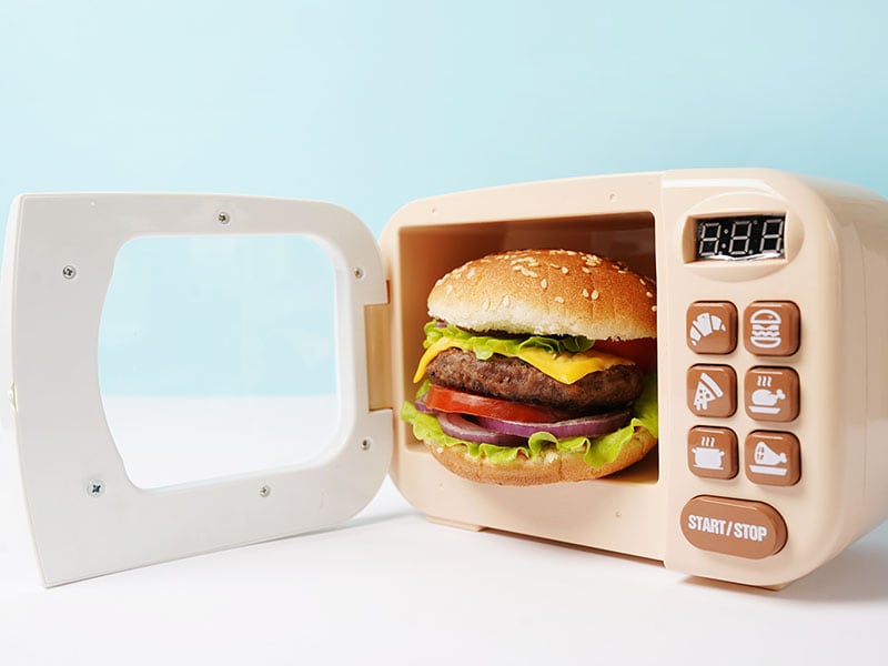 Delicious Burger Small Microwave