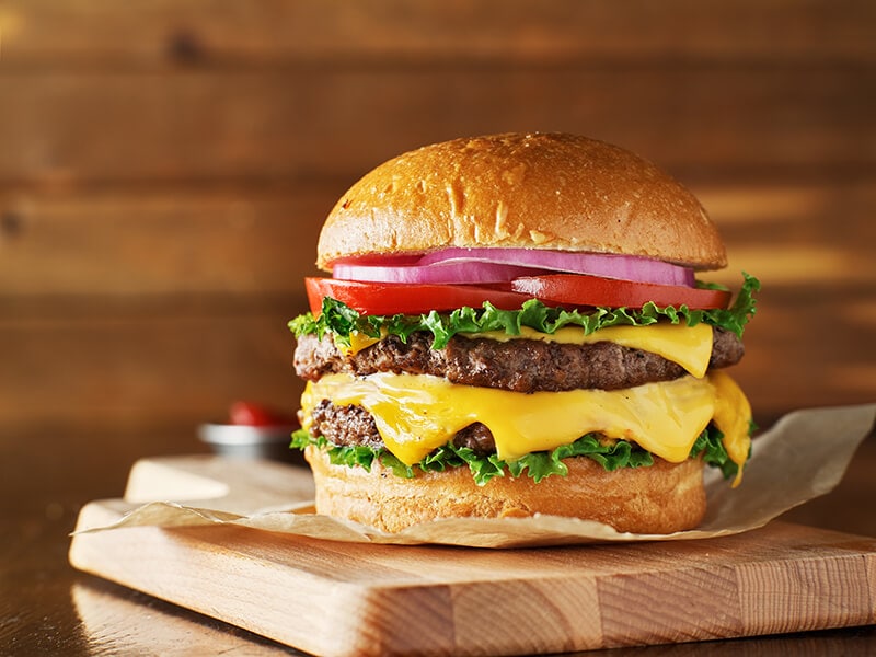 Double Cheeseburger with Lettuce