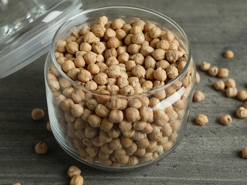 Glass Jar Fresh Chickpea