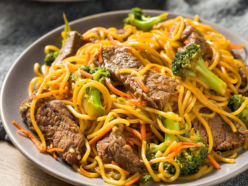 Homemade Beef Lo Mein Noodles