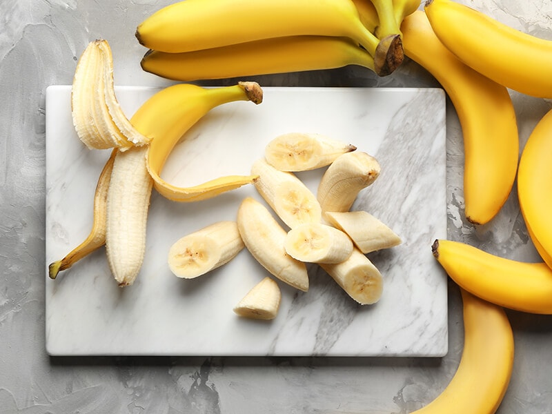 Marble Board Sliced Bananas