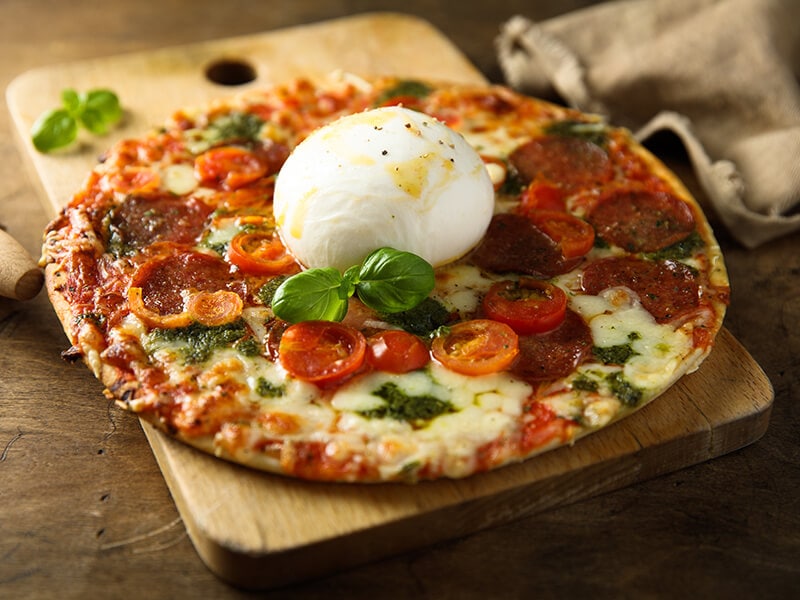 Pizza With Burrata Cheese