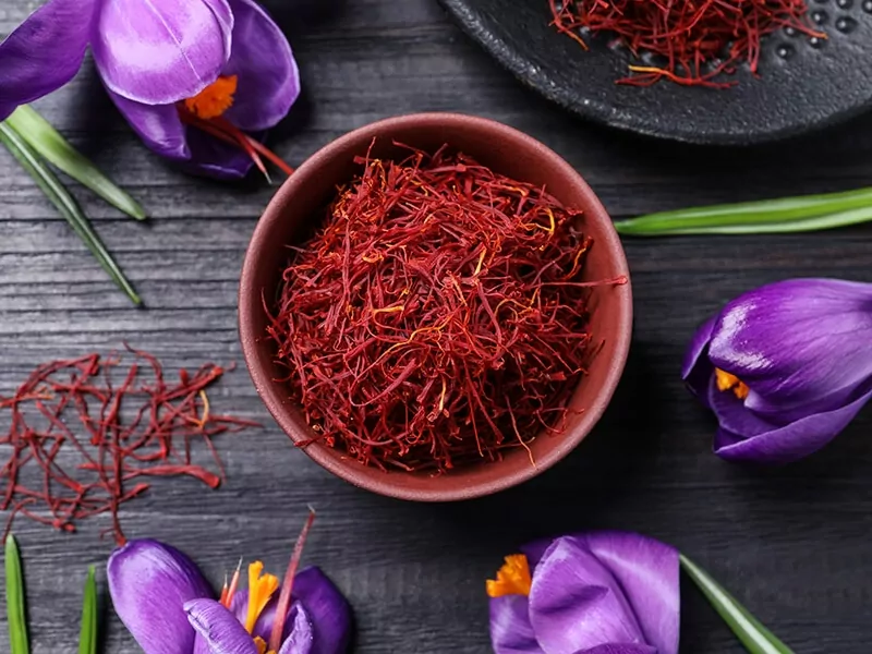 Saffron in Bowl