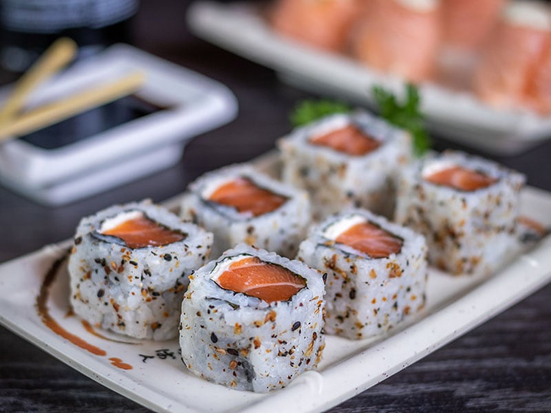 Salmon Uramaki Sushi