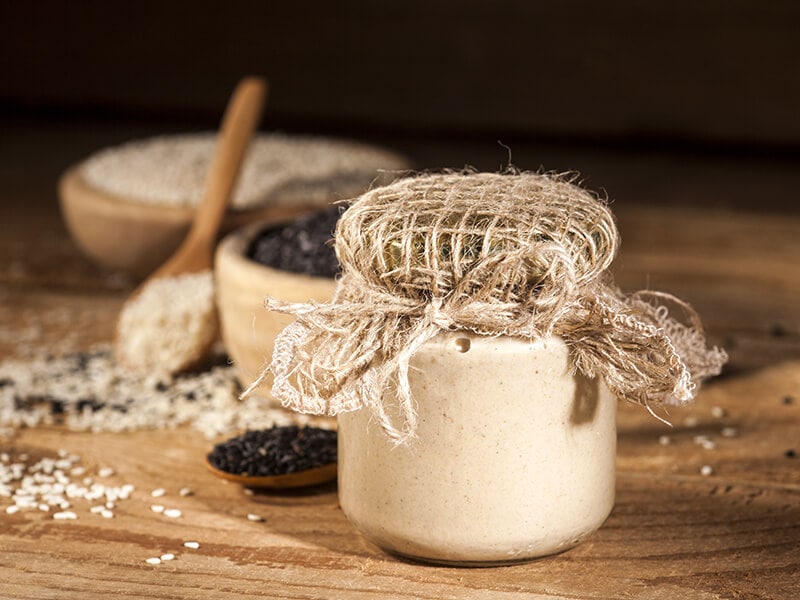 Sesame Tahini in Glass Jar