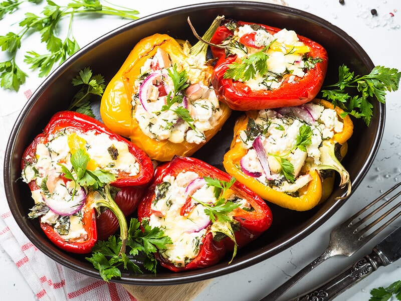 Stuffed Paprika Peppers with Cheese