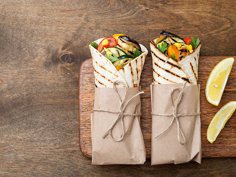 Tortilla Wrap Roll Grilled