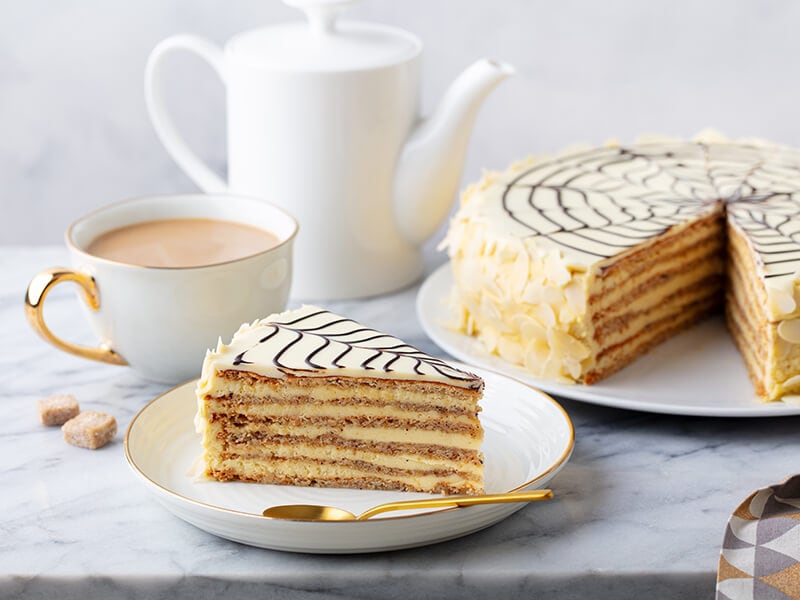 Traditional Hungarian Esterhazy Cake