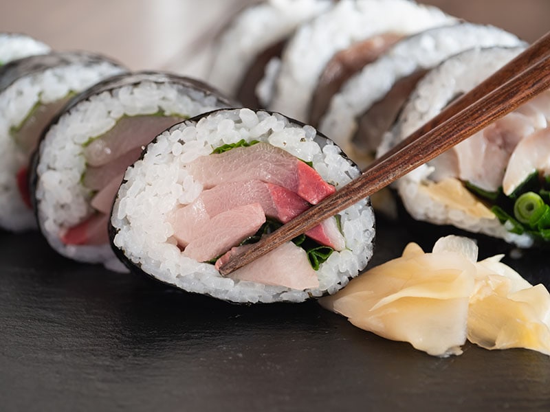 Yellowtail Sushi Rolls Japanese