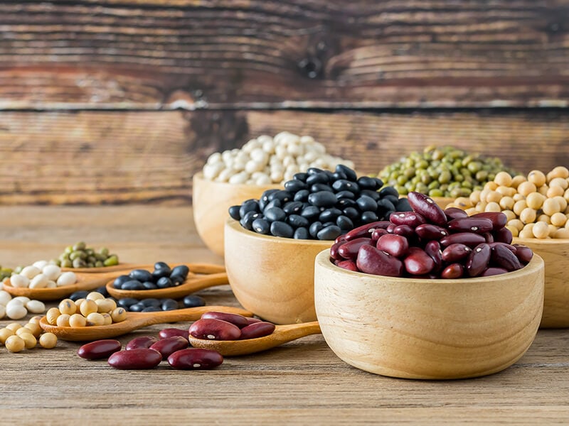 Beans in Wooden Cup