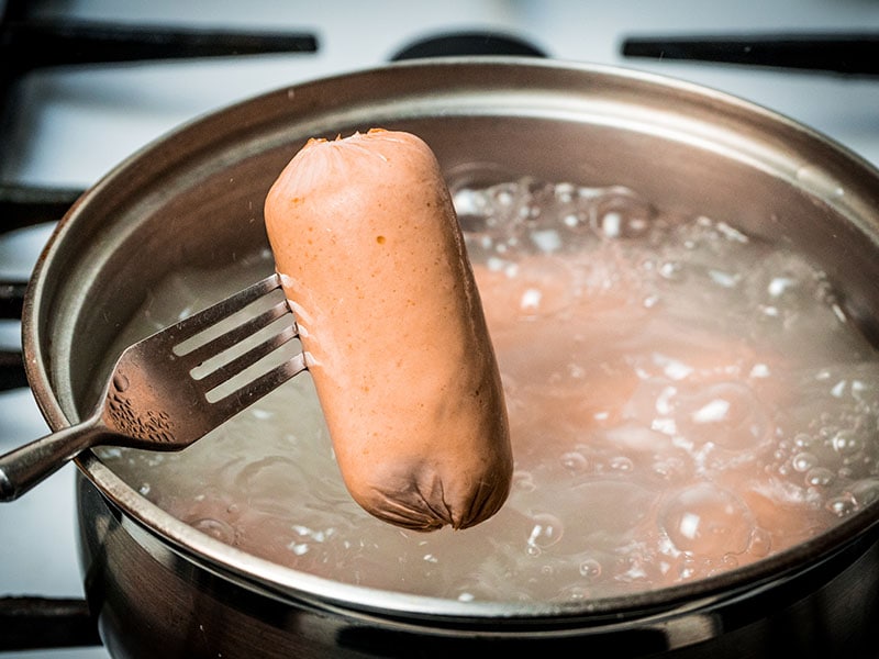 Cook Sausages Stainless Steel Pan