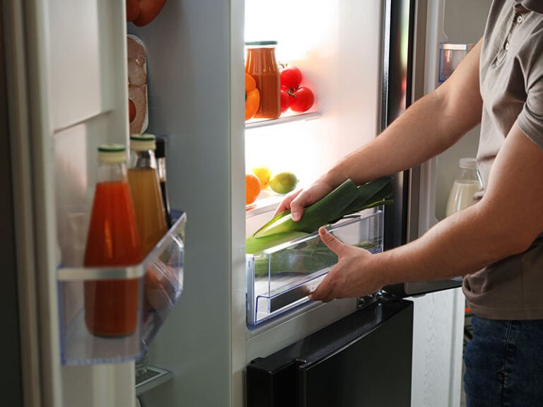 Leek Out Of Refrigerato