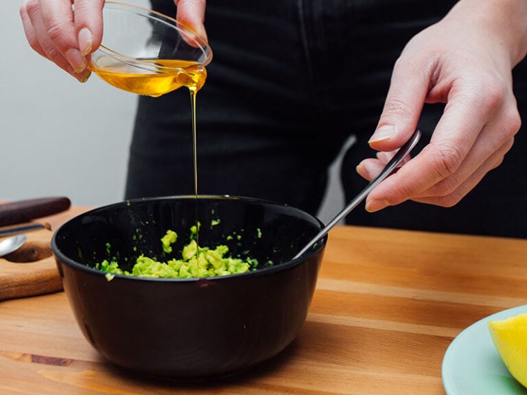 Mashing Avocado Make Guacamole