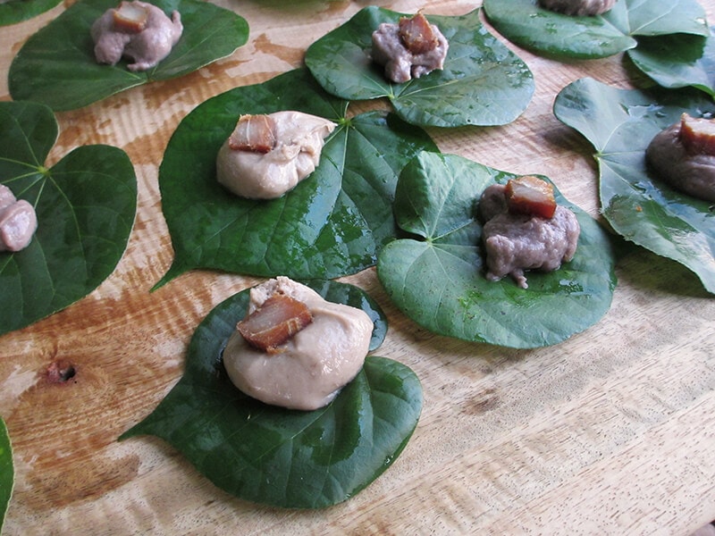 Poi on Taro Leafs