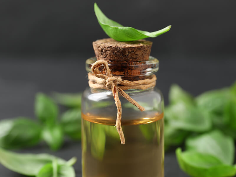 Bottle of Basil Oil