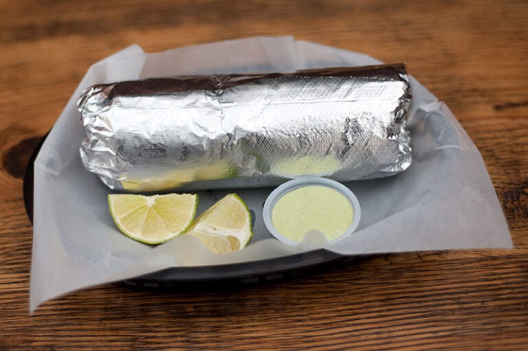 Burrito Wiped Aluminum Foil