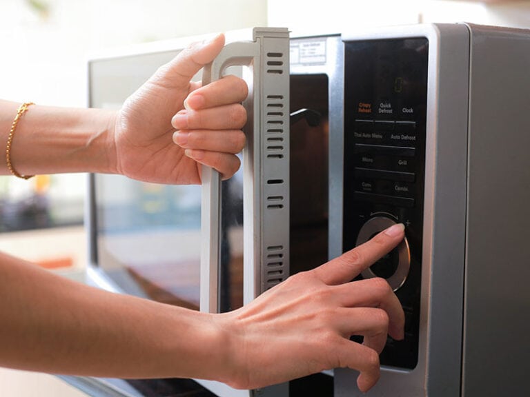 Closing Microwave Oven